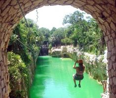 ziplining at the Adventure Park is a family favorite in the list of best things to do in Playa del Carmen