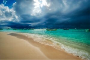 Even if it is raining (in picture) there are 10 fun things to do on a rainy day in Playa del Carmen 